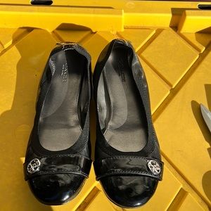 Coach black flats shoes ballet size 7.5